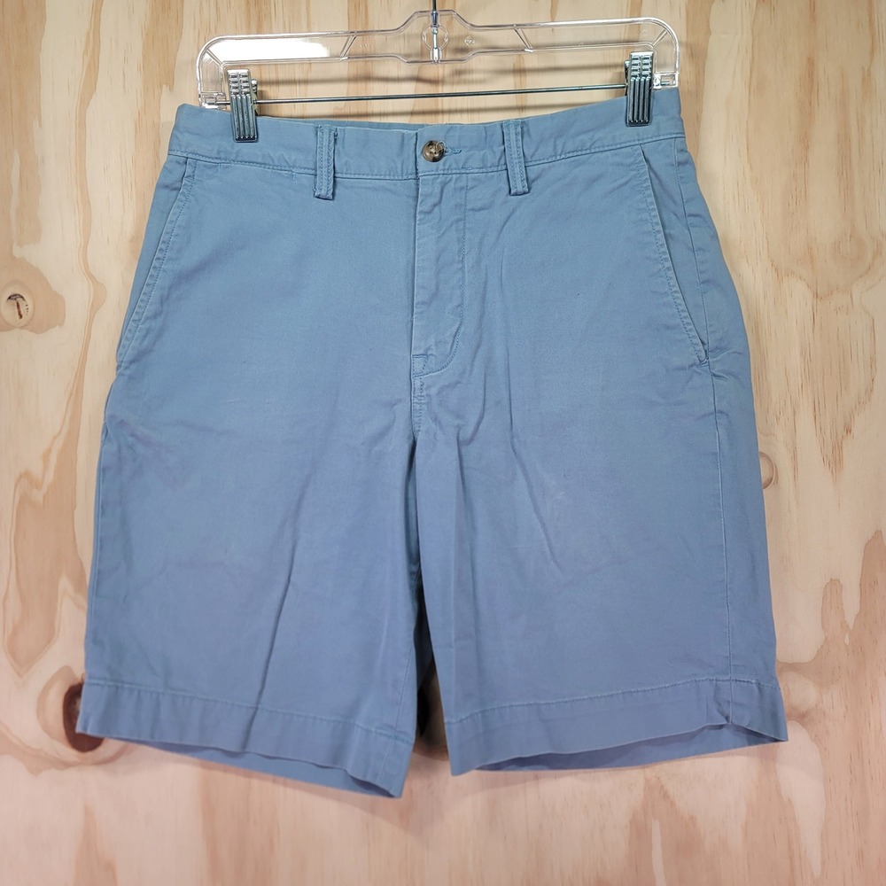 Polo Ralph Lauren Mens 29 Classic Fit 9" Chino Shorts Blue Stretch Cotton Twill‎
